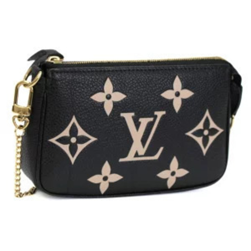 Louis Vuitton Pouch Clutch Monogram Empreinte Pochette Bicolor Accessoires Brown
